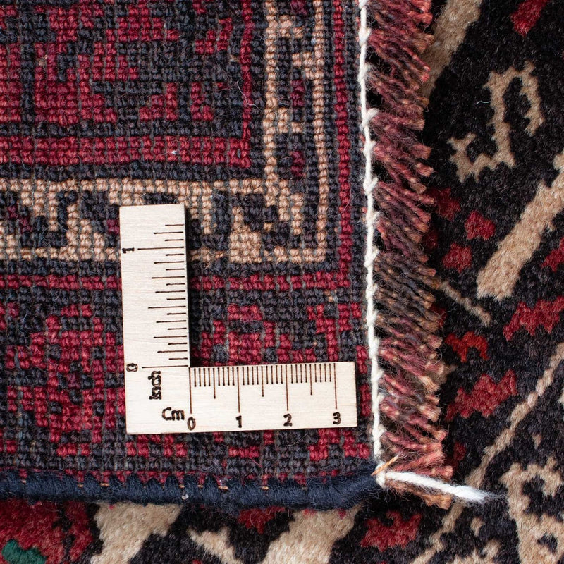 Belutsch Teppich 89x138cm - Orientteppich - dunkelrot