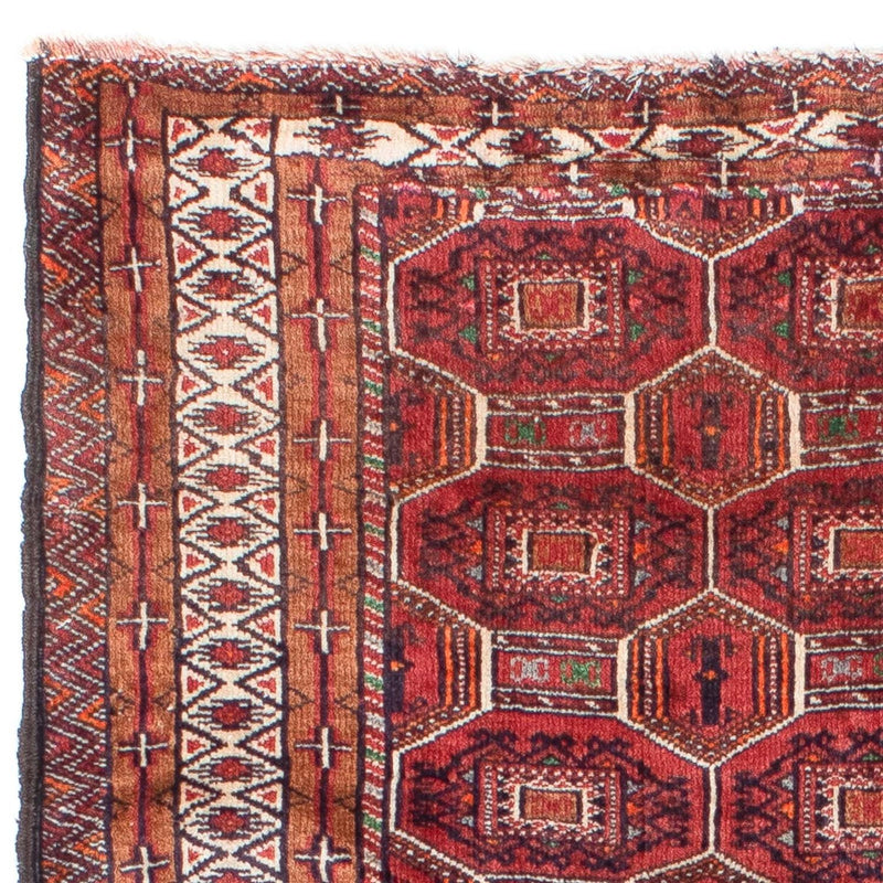 Belutsch Teppich 94x134cm - Orientteppich - dunkelrot