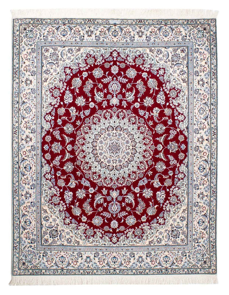 Nain - 6La Teppich 158x196cm - Perserteppich - dunkelrot