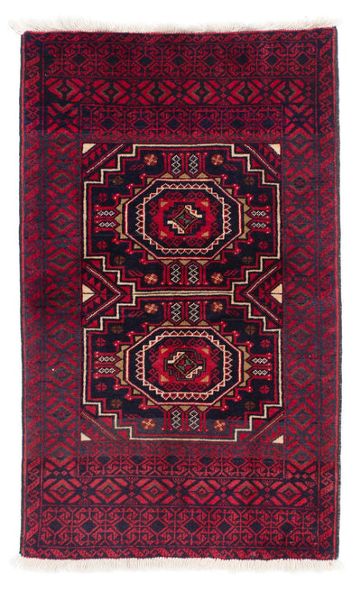 Belutsch Teppich 84x146cm - Orientteppich - dunkelrot