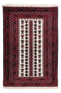 Belutsch Teppich 102x142cm - Orientteppich - dunkelrot – product image