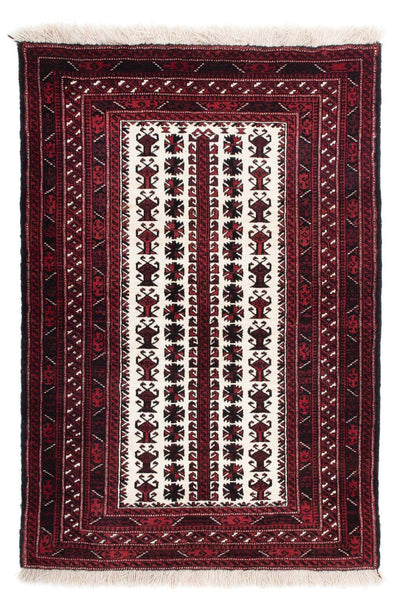 Belutsch Teppich 102x142cm - Orientteppich - dunkelrot