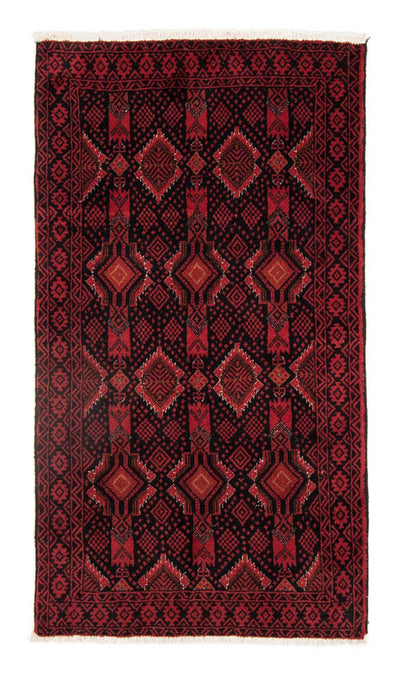 Belutsch Teppich 102x182cm - Orientteppich - dunkelrot