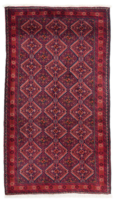 Belutsch Teppich 99x174cm - Orientteppich - dunkelrot