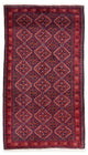Belutsch Teppich 99x174cm - Orientteppich - dunkelrot