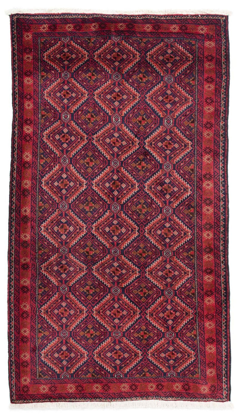 Belutsch Teppich 99x174cm - Orientteppich - dunkelrot