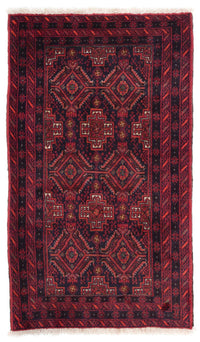 Belutsch Teppich 136x169cm - Orientteppich - dunkelrot – product image