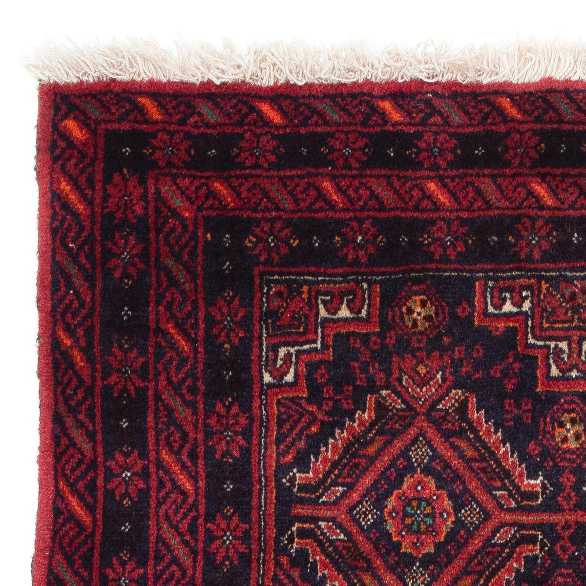 Belutsch Teppich 136x169cm - Orientteppich - dunkelrot