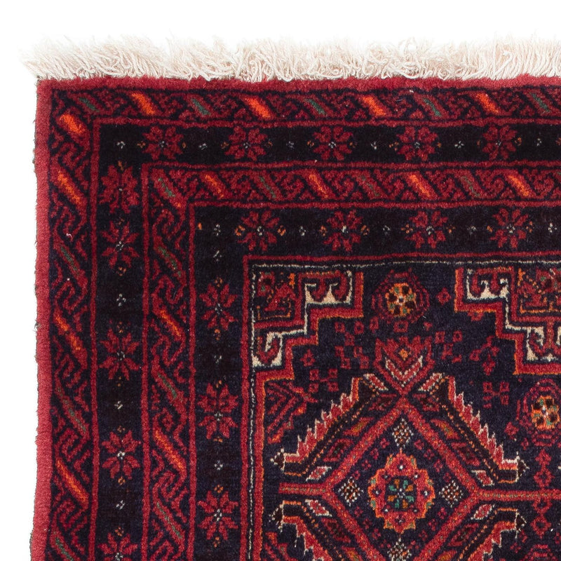Belutsch Teppich 136x169cm - Orientteppich - dunkelrot