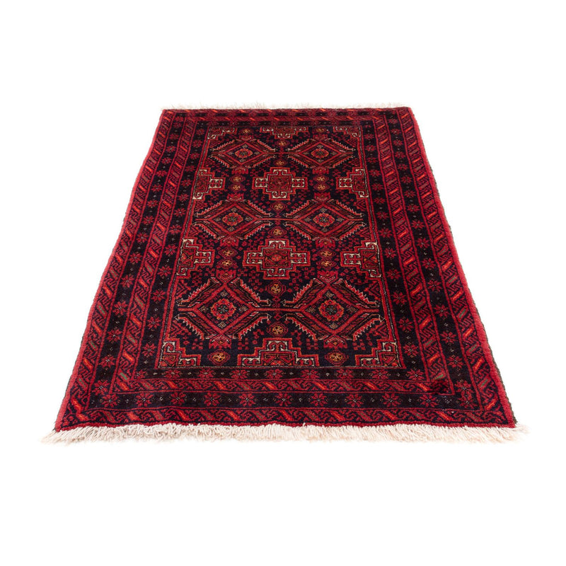 Belutsch Teppich 136x169cm - Orientteppich - dunkelrot