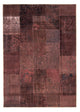 Patchwork Teppich 195x233cm - Orientteppich - dunkelbraun