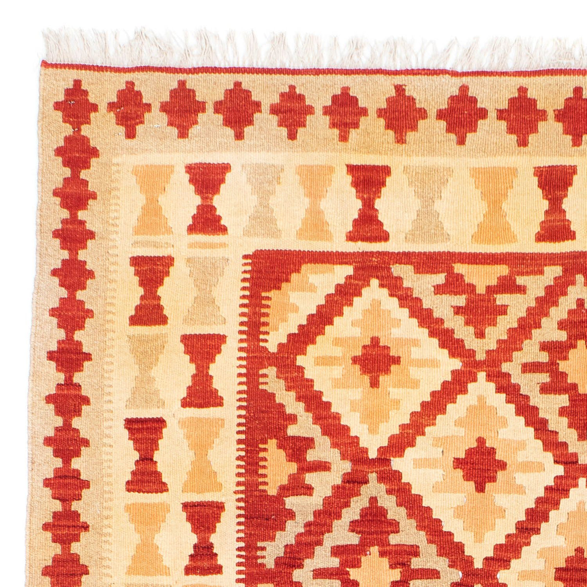 Kelim Fars Teppich 155x211cm - rot