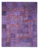Patchwork Teppich 239x299cm - Orientteppich - lila