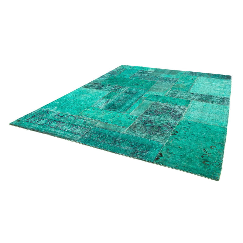 Patchwork Teppich 231x297cm - Orientteppich - türkis