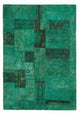 Patchwork Teppich 156x237cm - Orientteppich - grün