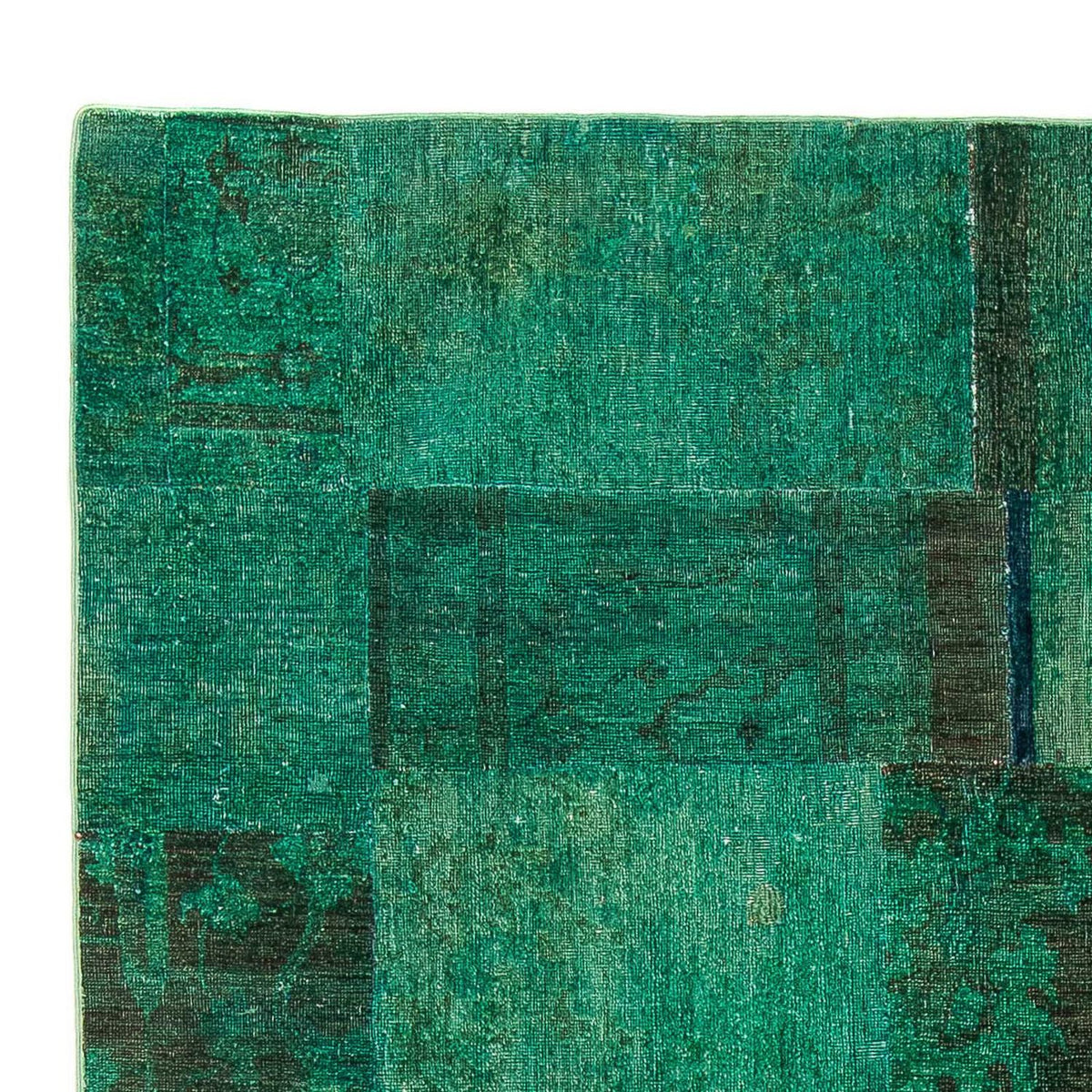 Patchwork Teppich 156x237cm - Orientteppich - grün