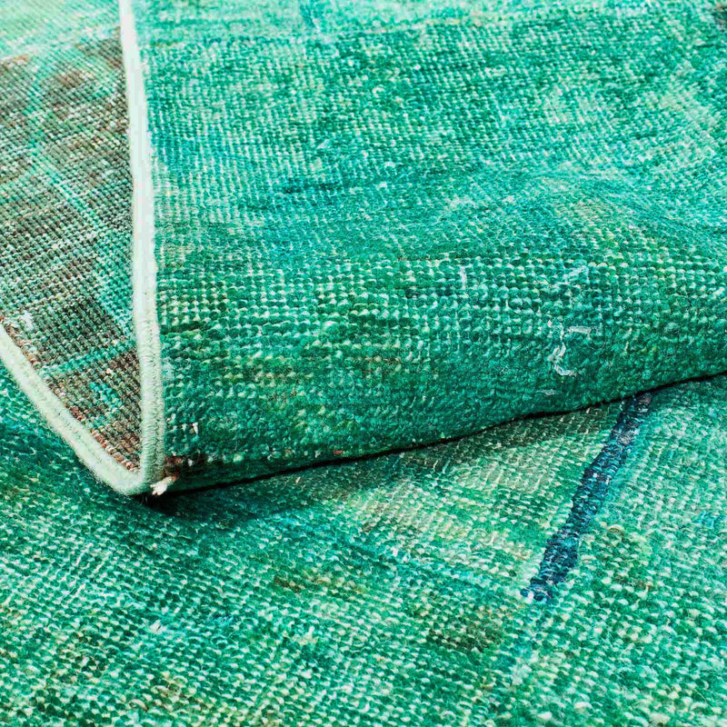 Patchwork Teppich 156x237cm - Orientteppich - grün