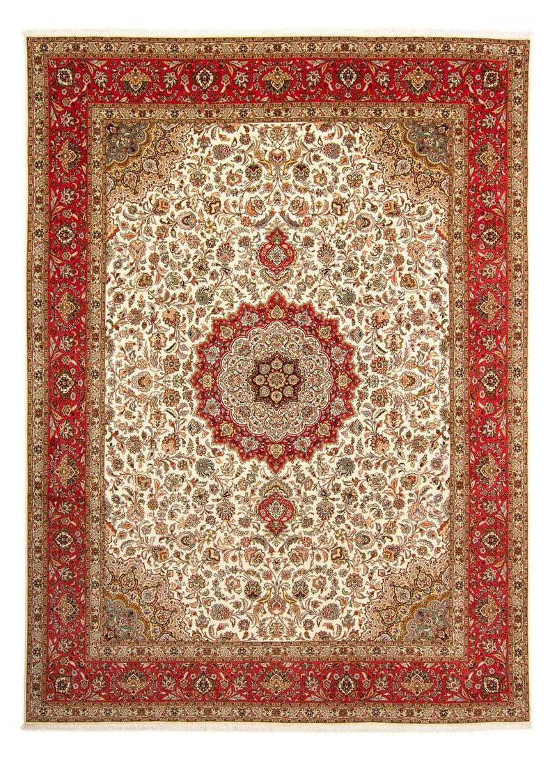 Täbriz - 50 Raj Teppich 300x406cm - Perserteppich - rot