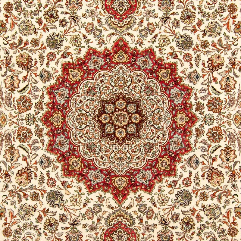 Täbriz - 50 Raj Teppich 300x406cm - Perserteppich - rot