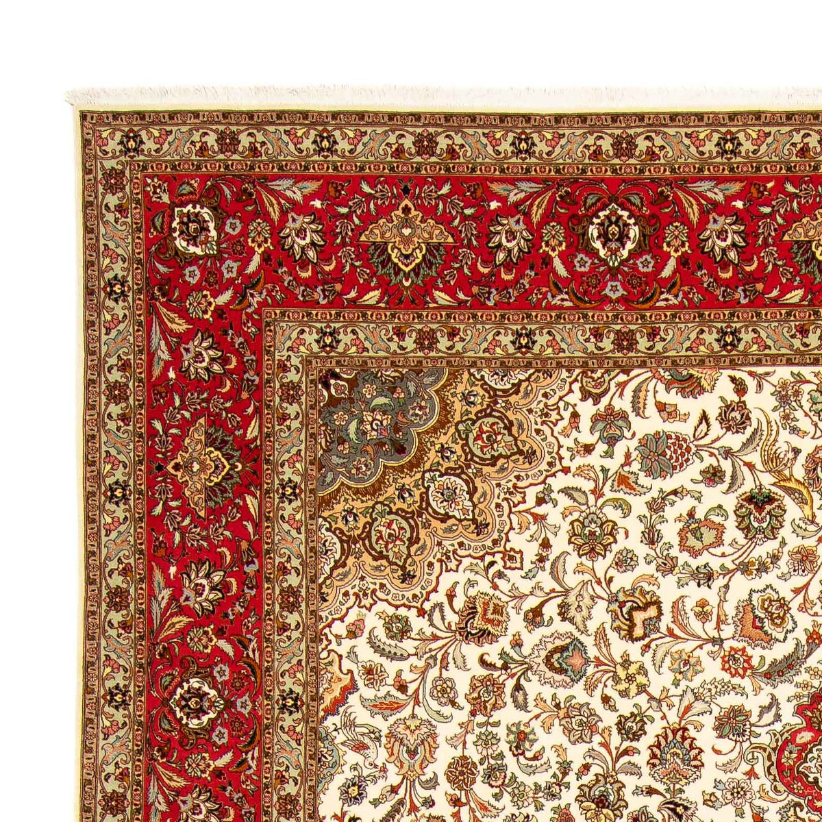 Täbriz - 50 Raj Teppich 300x406cm - Perserteppich - rot