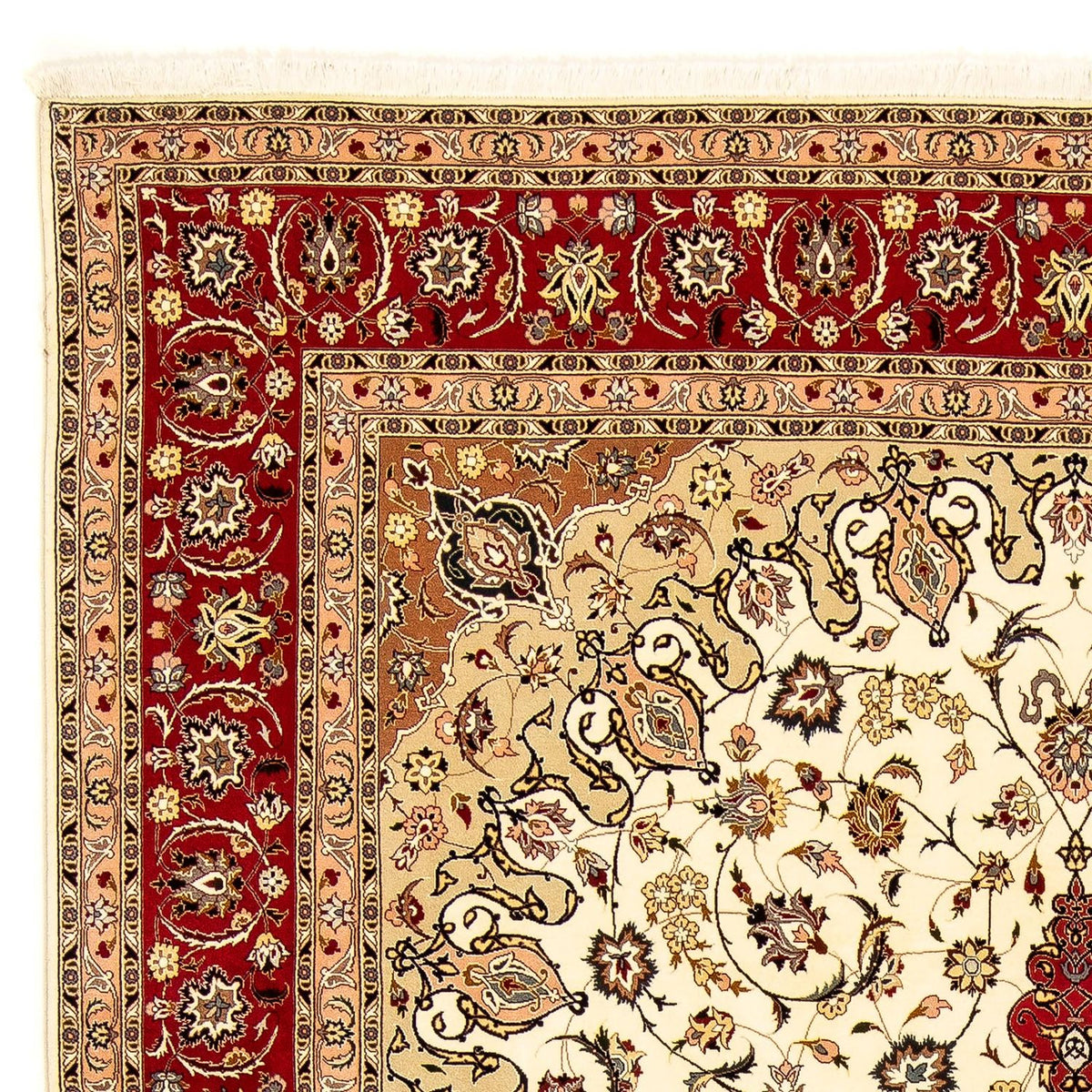 Täbriz - 50 Raj Teppich 251x350cm - Perserteppich - beige