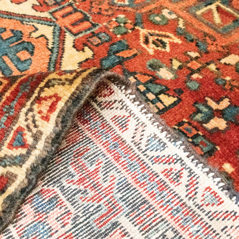 Qaraja Teppich 140x190cm - Perserteppich - dunkelrot