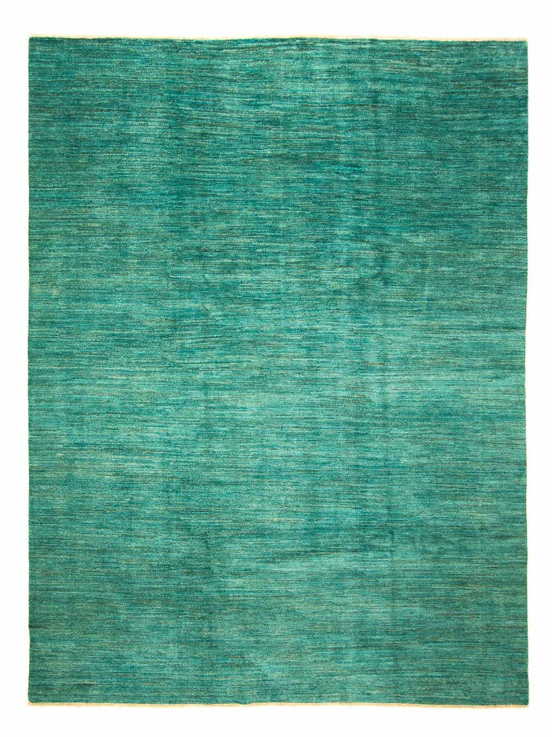 Gabbeh Teppich Indus 237x303cm - Wollteppich - türkis