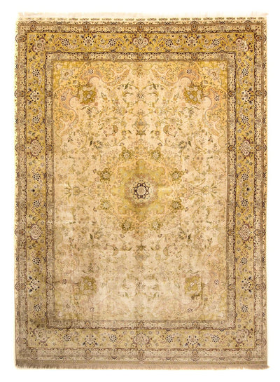 Hereke Seide Teppich 277x375cm - Orientteppich - beige