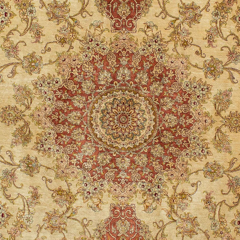 Ghom - Seide Teppich 130x210cm - Orientteppich - beige