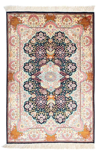 Ghom Teppich 81x130cm - Perserteppich - beige