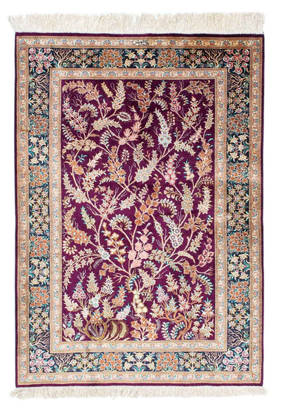 Ghom Teppich 97x144cm - Perserteppich - lila