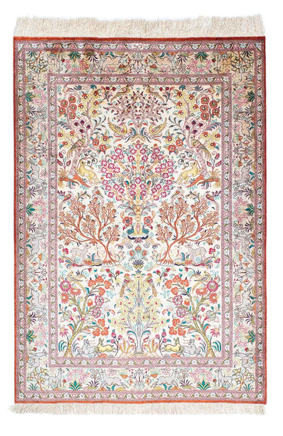 Ghom Teppich 100x148cm - Perserteppich - beige