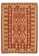 Kelim Fars Teppich 146x198cm - dunkelrot
