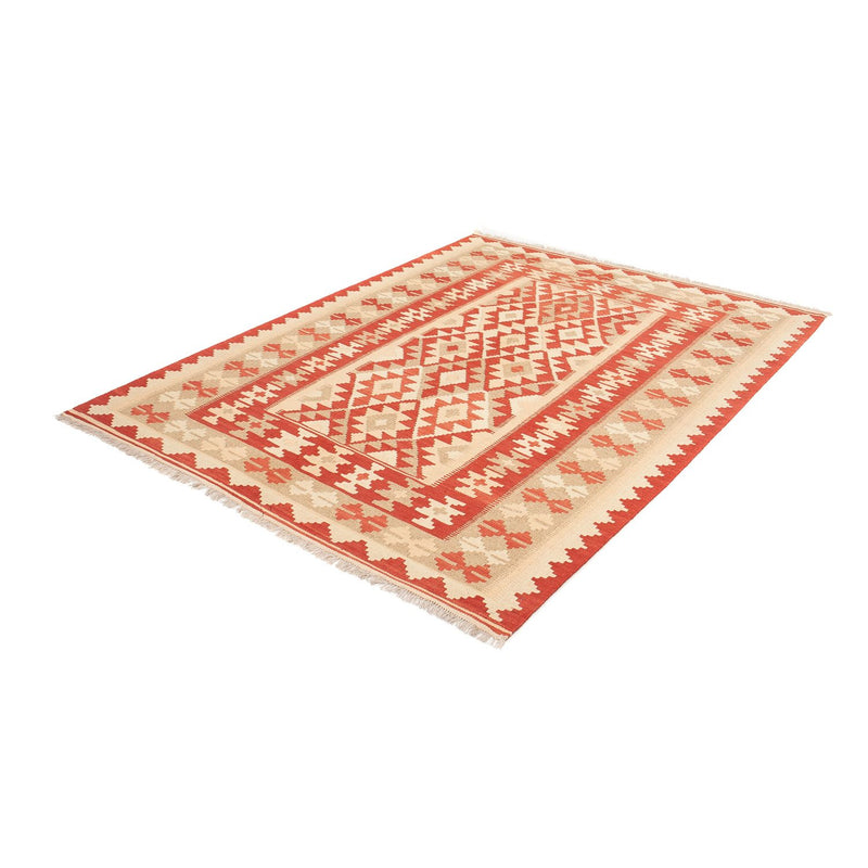Kelim Fars Teppich 146x198cm - dunkelrot