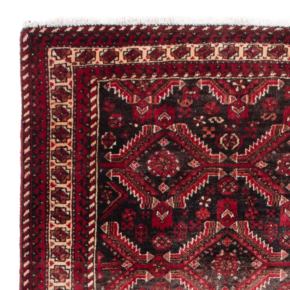 Belutsch Teppich 99x195cm - Orientteppich - dunkelrot