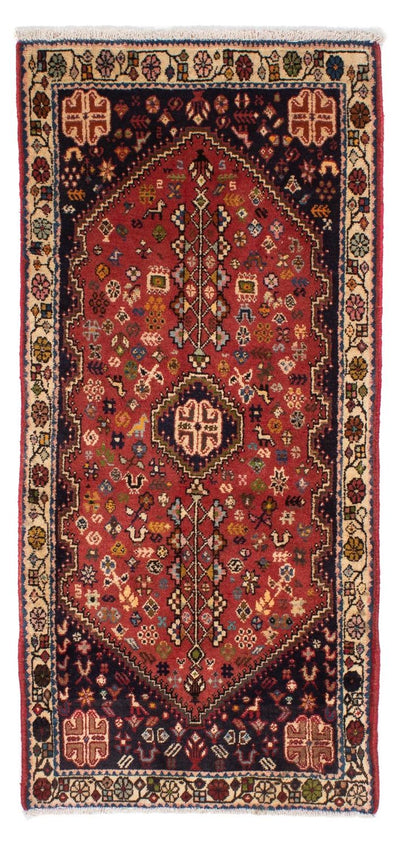 Abadeh Teppich 72x151cm - Perserteppich - dunkelrot