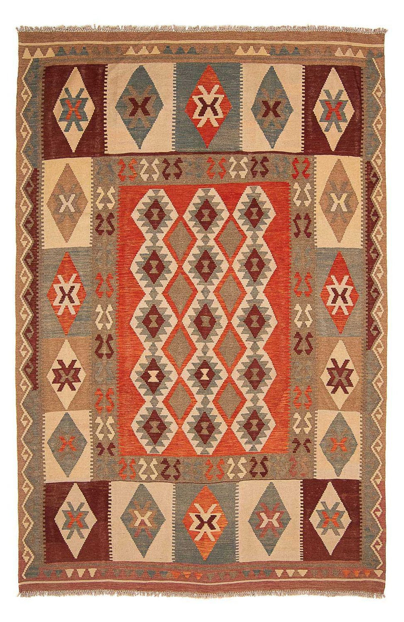 Kelim Maimene Teppich 204x300cm - mehrfarbig
