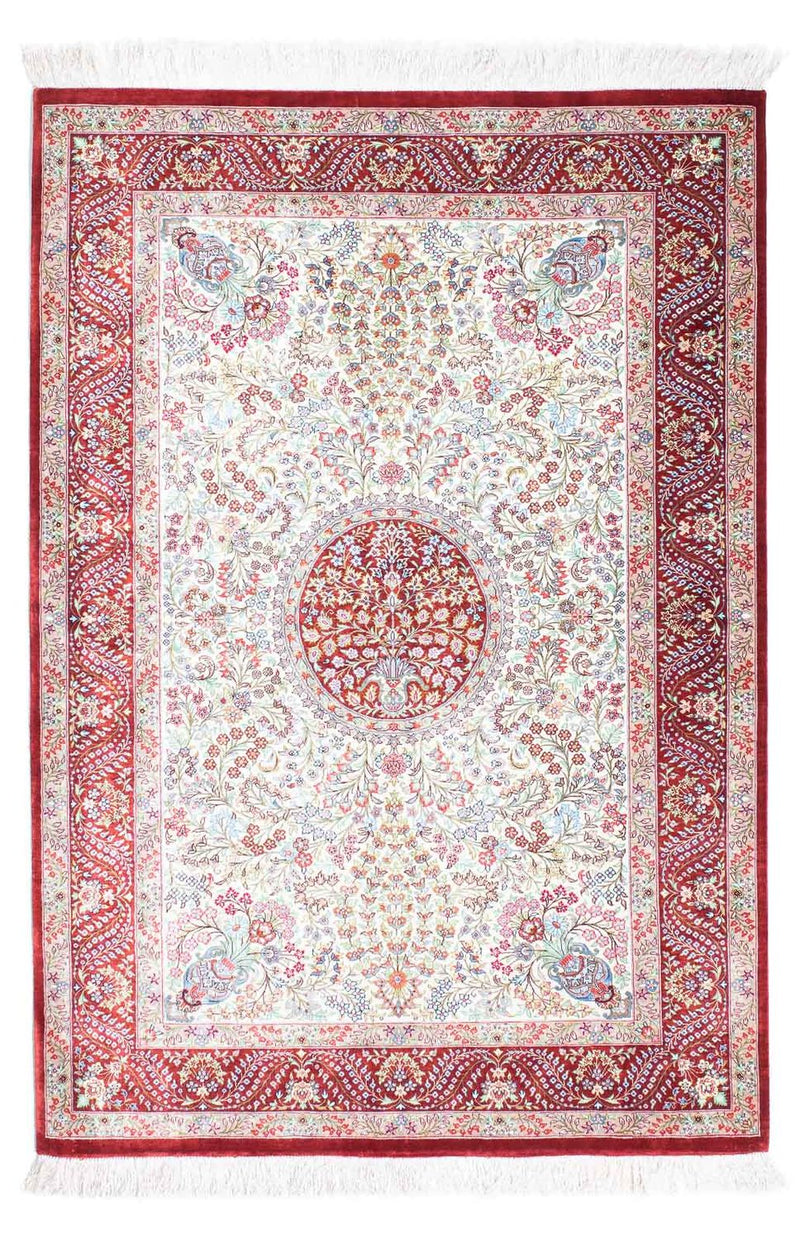 Ghom Teppich 103x158cm - Perserteppich - beige