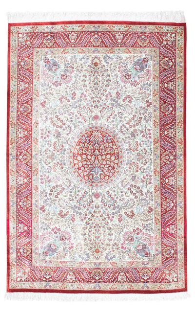 Ghom Teppich 102x159cm - Perserteppich - rot