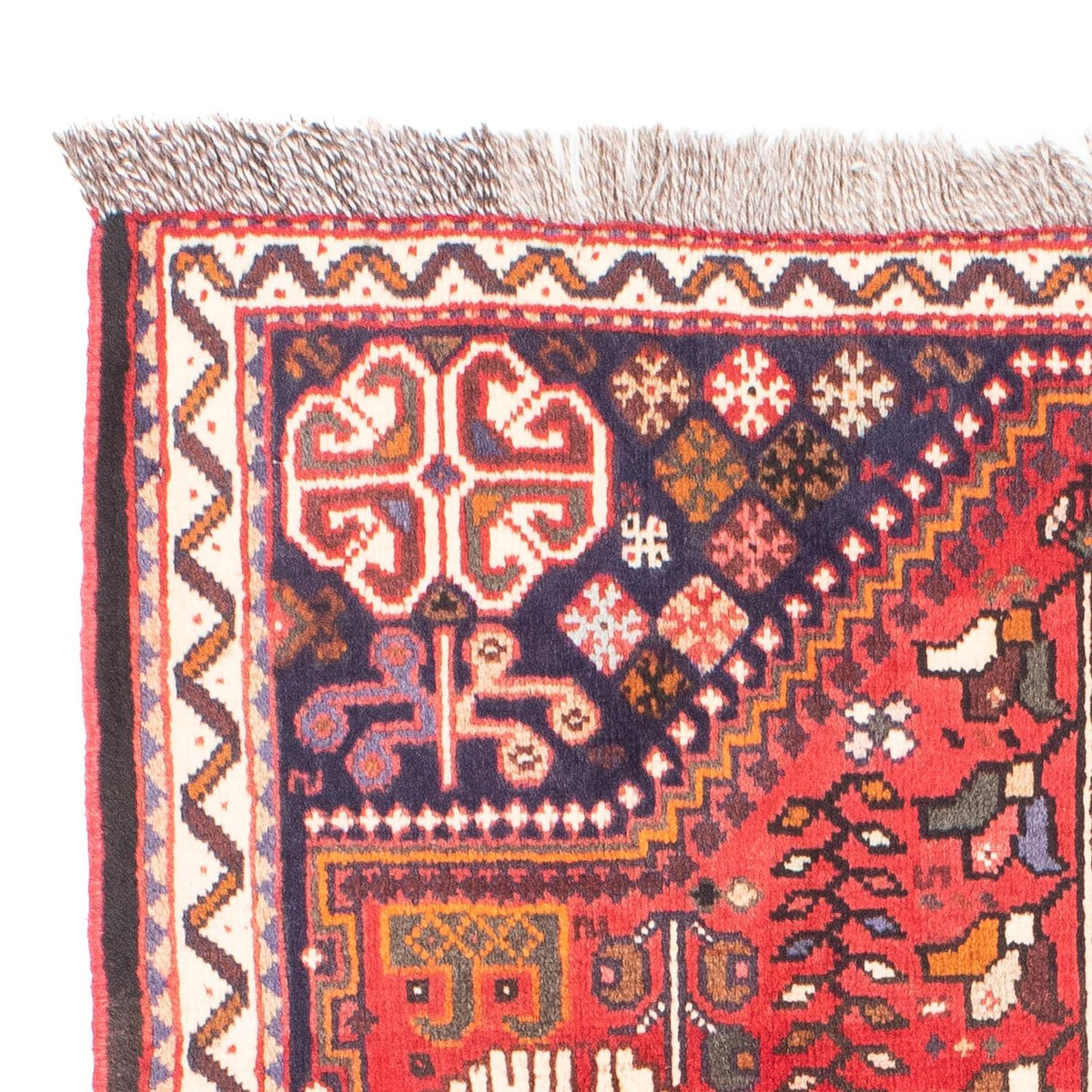 Shiraz Teppich 106x153cm - Perserteppich - dunkelrot