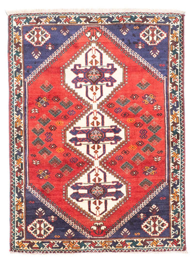 Shiraz Teppich 110x145cm - Perserteppich - dunkelrot