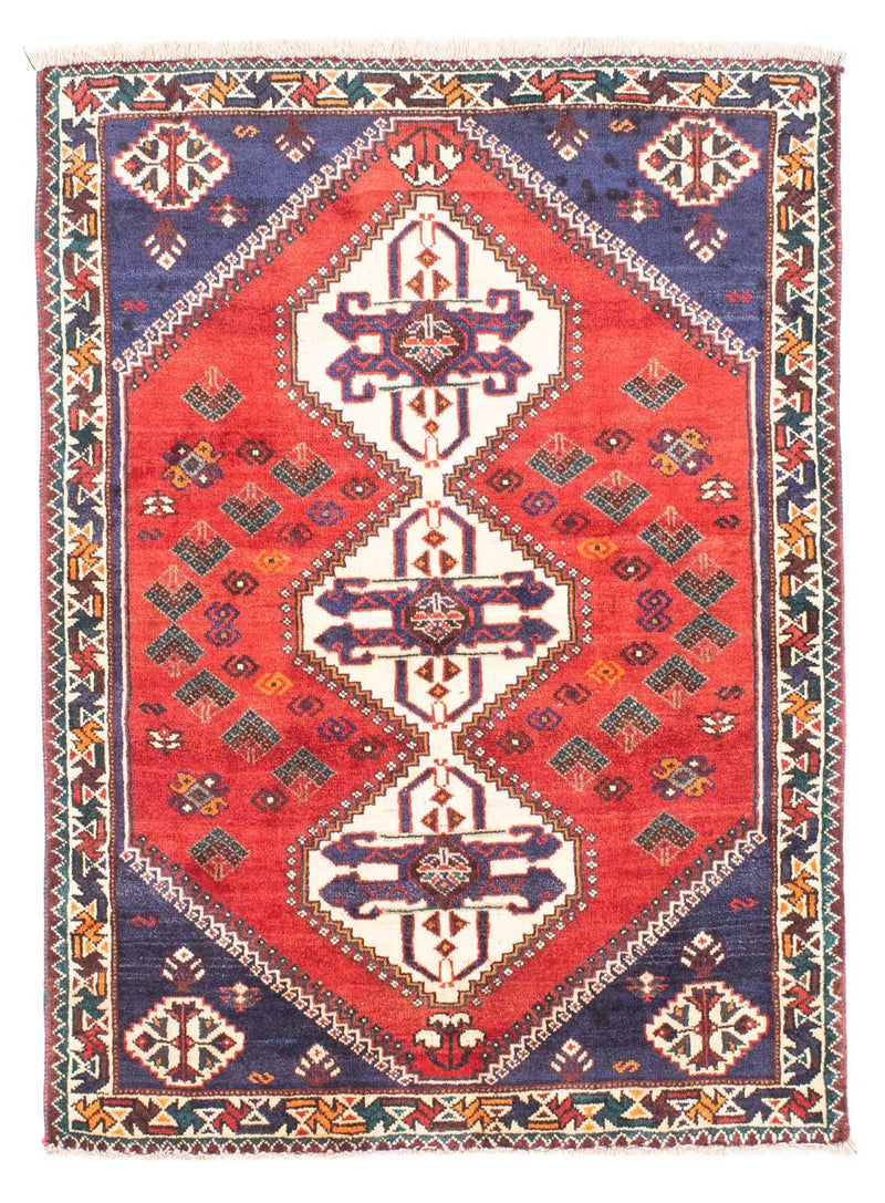 Shiraz Teppich 110x145cm - Perserteppich - dunkelrot