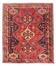 Shiraz Teppich 120x145cm - Perserteppich - dunkelrot