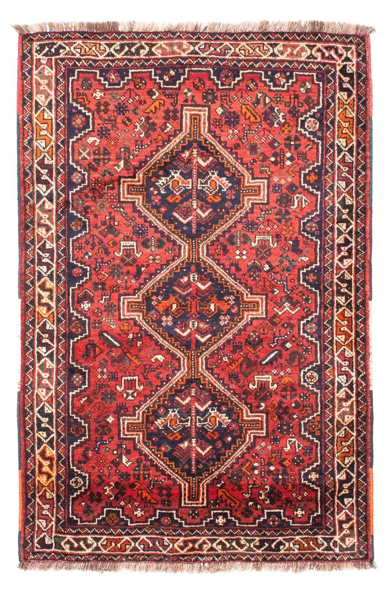 Shiraz Teppich 125x187cm - Perserteppich - dunkelrot