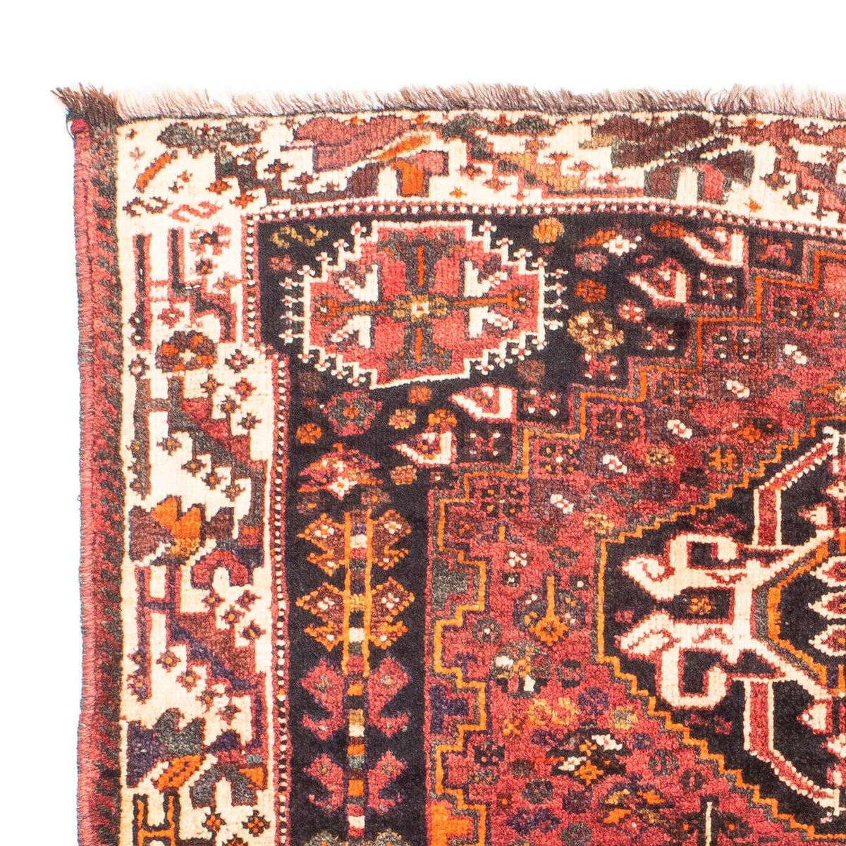 Shiraz Teppich 114x152cm - Perserteppich - dunkelrot