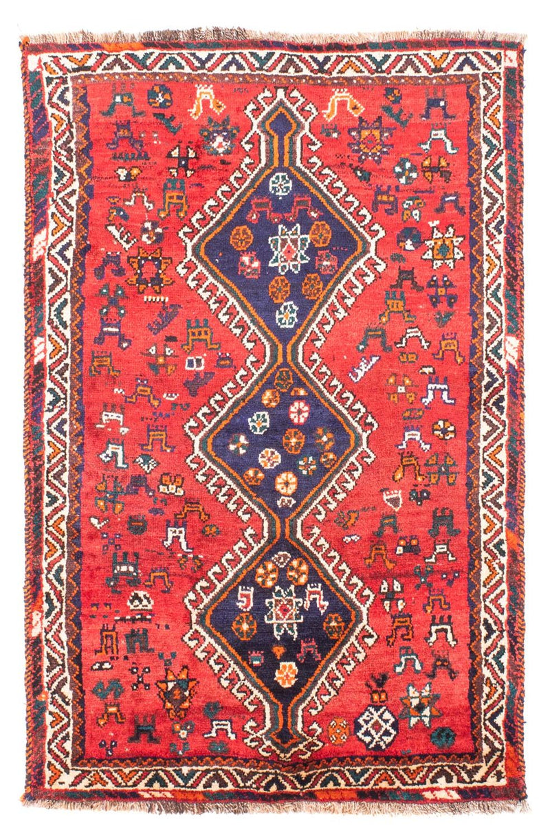 Shiraz Teppich 117x170cm - Perserteppich - dunkelrot