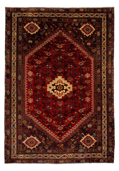 Shiraz Teppich 210x295cm - Perserteppich - dunkelrot