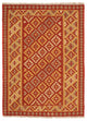 Kelim Fars Teppich 150x205cm - dunkelrot