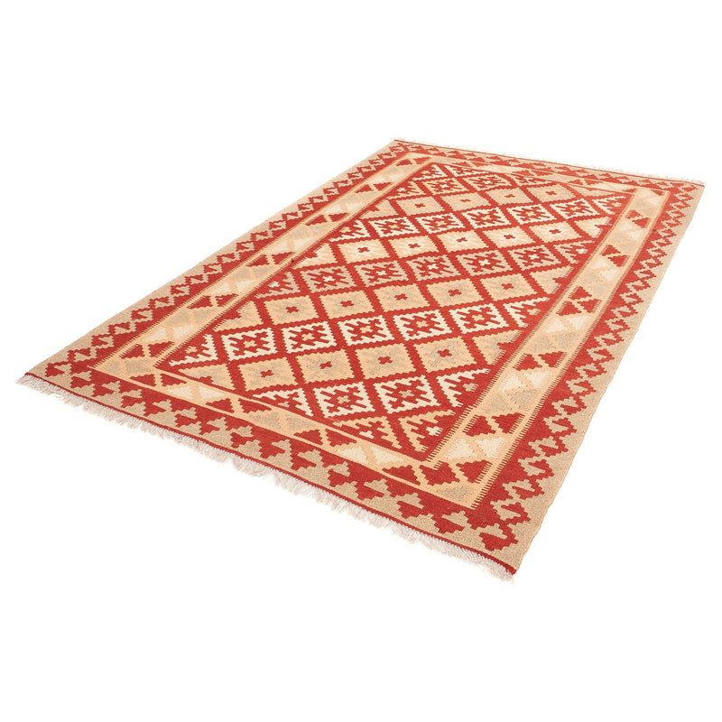Kelim Fars Teppich 145x212cm - dunkelrot