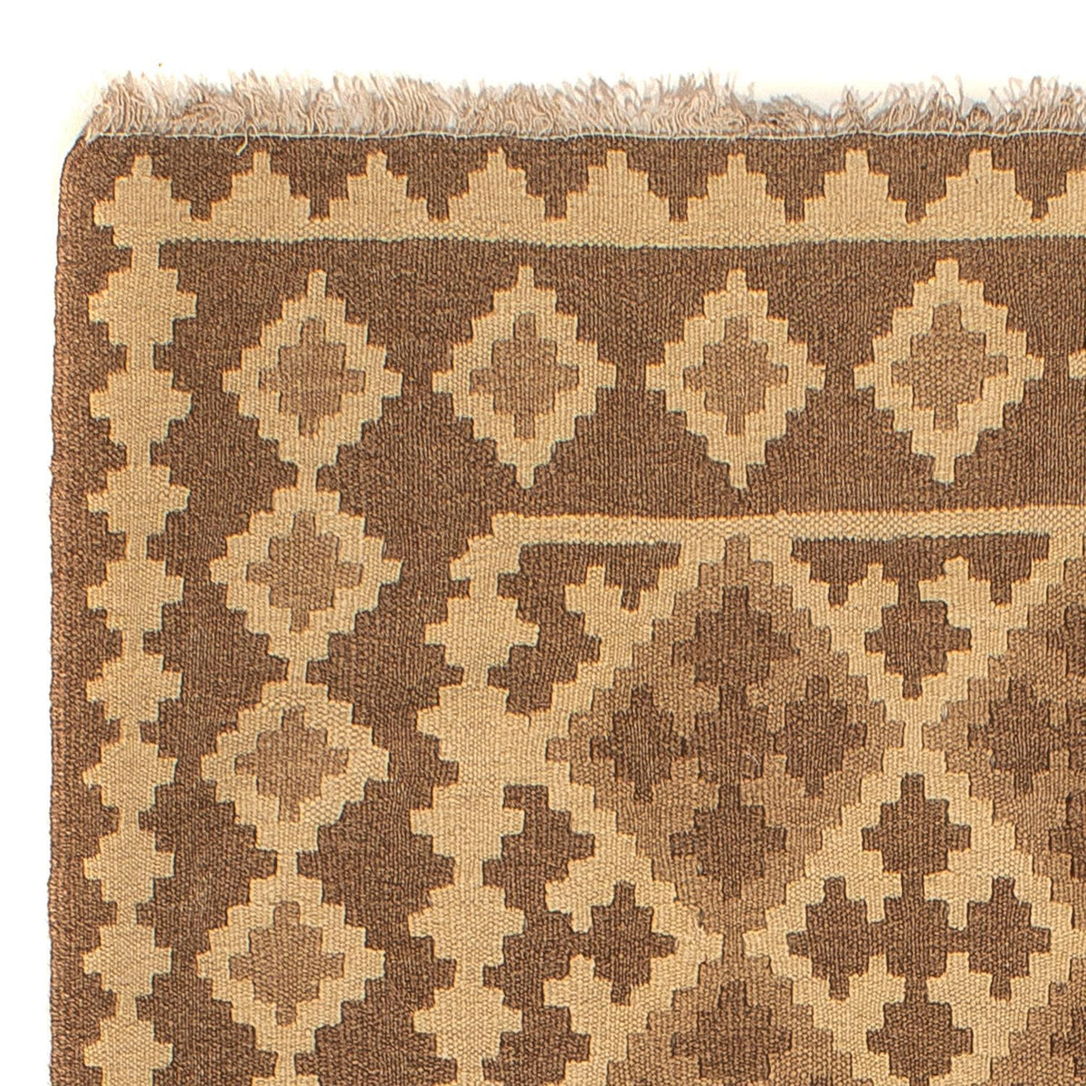 Kelim Fars Teppich 145x190cm - hellbraun